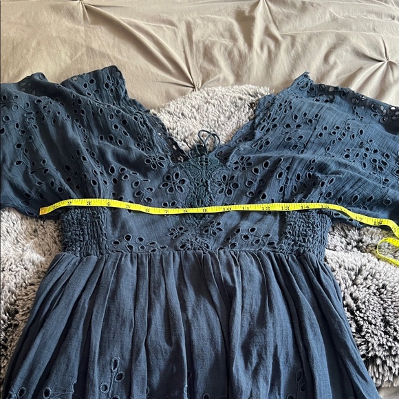 Free People Lottie Mini Dress- Navy Blue - Picture 6 of 6